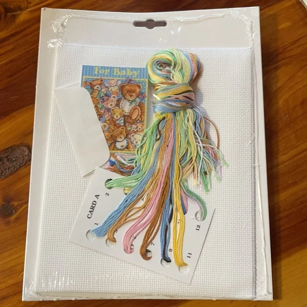 Janlynn “Sleepy Bunnies” Birth Sampler Counted Cross Stitch NEW